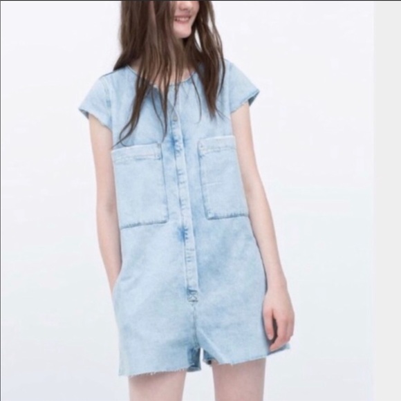 oversized denim jumpsuit